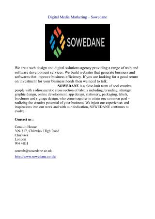 Digital media marketing