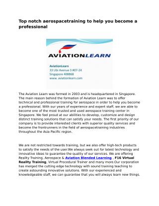 Aviation Virtual Procedural Trainer