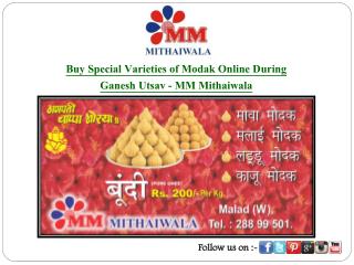 Buy Special Varieties of Modak Online During Ganesh Utsav - MM Mithaiwala