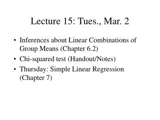 Lecture 15: Tues., Mar. 2