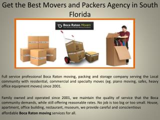 Discount Boca Raton Office Movers Agency