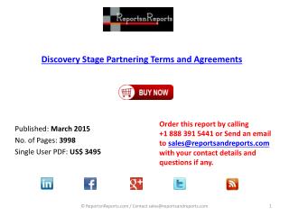 Discovery Stage Partnering in Pharma and Biotech Market: Trends, Leaders, and Contracts Directory