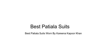Best Patiala Suits Worn By Kareena Kapoor Khan