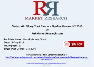 Metastatic Biliary Tract Cancer Pipeline Therapeutics Assessment Review H2 2015