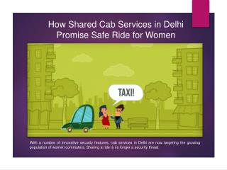 How Shared Cab Services in Delhi Promise Safe Ride for Women
