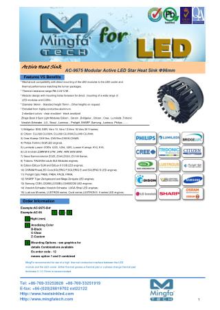 Modular Active LED Star Heat Sink