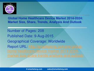 Global Home Healthcare Device Market Sales Revenue Predicted to Reach 40.2billion by 2019