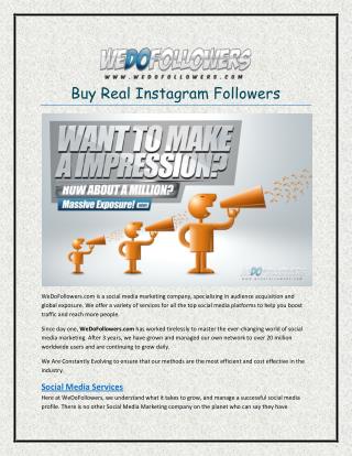 Buy Real Instagram Followers