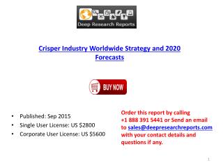 Crisper Industry Statistics and Opportunities Report 2015