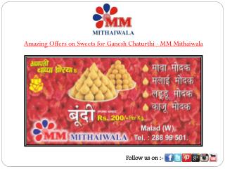 Amazing Offers on Sweets for Ganesh Chaturthi - MM Mithaiwala