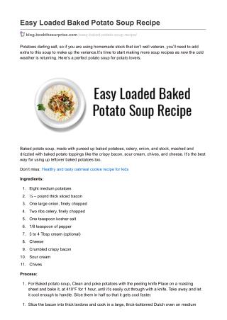 Easy Loaded Baked Potato Soup Recipe