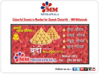 Colourful Sweets in Mumbai for Ganesh Chaturthi - MM Mithaiwala