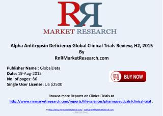 Alpha Antitrypsin Deficiency Global Clinical Trials Landscape Review H2 2015