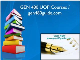 GEN 480 UOP Courses / gen480guide.com