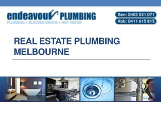 Real Estate Plumbing Melbourne