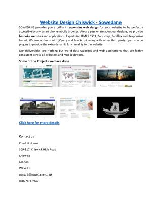 Website Design Chiswick - Sowedane