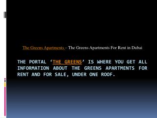 The Greens Apartments for Rent - thegreensdubai.com