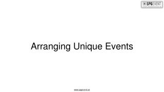 Arrange Unique Events