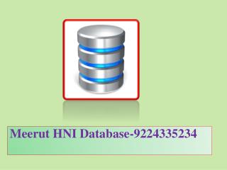 Meerut HNI Database-9224335234