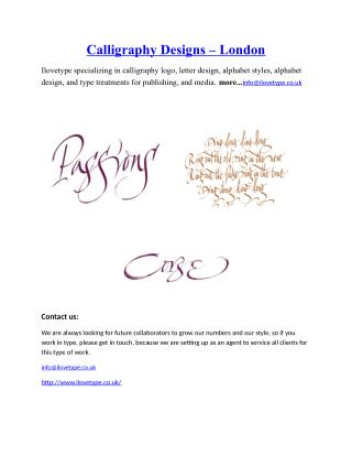 Calligraphy Designs-London