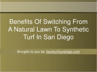 Benefits Of Switching From A Natural Lawn To Synthetic Turf In San Diego