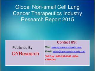 Global Non-small Cell Lung Cancer Therapeutics Market 2015 Industry Growth, Overview, Analysis, Share and Trends