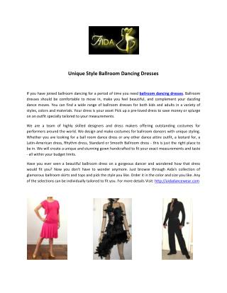Ballroom Dance Dresses - Aida Dancewear Co.