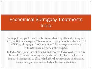 Economical Surrogacy Treatments India