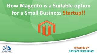 How Magento is a Suitable option for a Small Business Startup!!