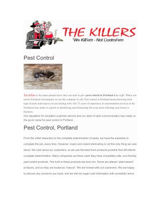 Pest control portland