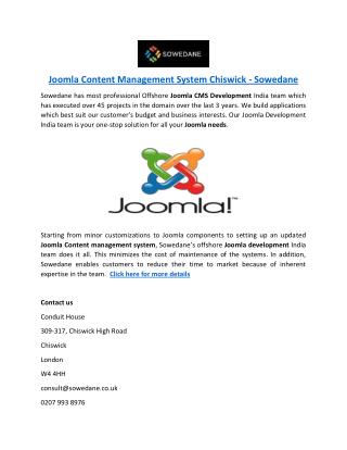Joomla Content Management System Chiswick - Sowedane