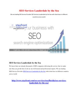 SEO Services Lauderdale by the Sea