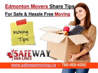 Edmonton Movers Share Tips For Safe & Hassle Free Moving