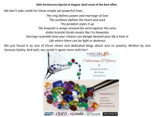 10th Anniversary Special at Angara: Avail some of the best offers