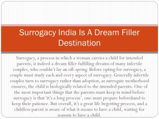 Surrogacy India Is A Dream Filler Destination