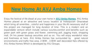 New Home At AVJ Amba Homes