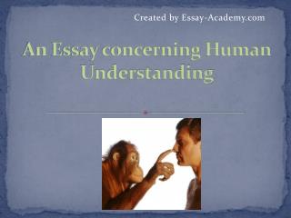 An Essay Concerning Human Understanding