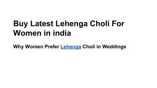 Buy latest Lehenga Choli For Women in india