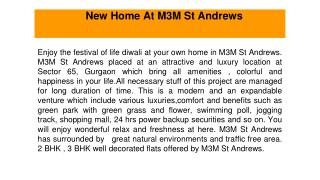New home at m3m st andrews