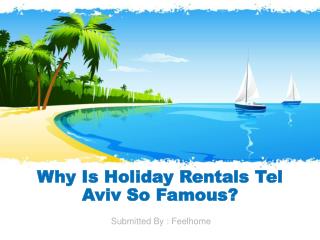 Why Is Holiday Rentals Tel Aviv So Famous?