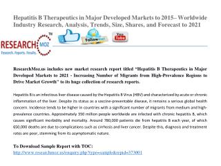 Hepatitis B Therapeutics in Major Developed Markets to 2021