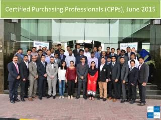 Certified Purchasing Professionals (CPPs), June 2015