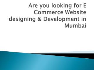 Are you looking for E Commerce Website designing & Development in Mumbai