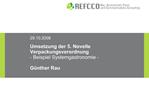 Umsetzung der 5. Novelle Verpackungsverordnung - Beispiel Systemgastronomie - G nther Rau