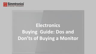 Electronics Buying Guide: Dos and Don’ts of Buying a Monitor