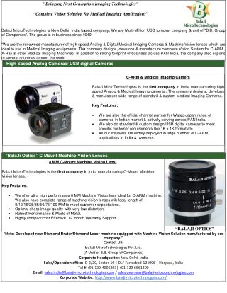 BALAJI MICROTECHNOLOGIES- ccd camera for c-arm,