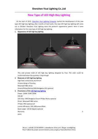 New Type of LED High Bay Lighting