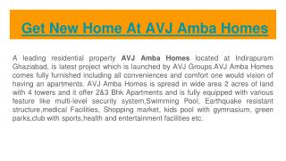 Get New Home At AVJ Amba Homes