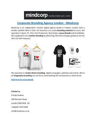 Corporate Branding Agency London - Mindcorp