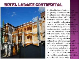 Hotel Ladakh Continental